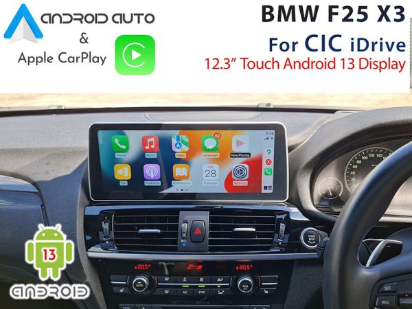 BMW F25 X3 CIC iDrive - 12.3" Touch Android 13 Display + Apple CarPlay & Android Auto