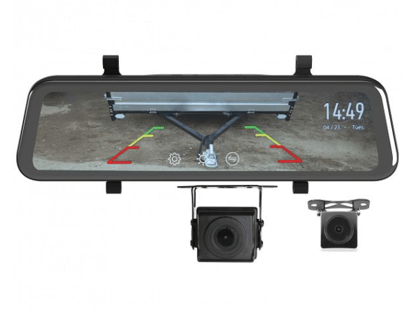 Gator Mirror Reverse Camera Gator GRV92MKT 9 Inch Touchscreen HD Mirror Display with 1080P Dual ...